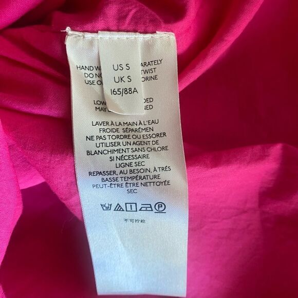 Anthropologie Womens Embroidered Peasant Blouse Top Size S Magenta Long Sleeve - Picture 10 of 14